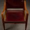 Red Leather Safari Chair by Kaare Klint for Rud. Rasmussen, Denmark, 1950s 17