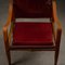 Red Leather Safari Chair by Kaare Klint for Rud. Rasmussen, Denmark, 1950s, Image 16