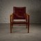 Red Leather Safari Chair by Kaare Klint for Rud. Rasmussen, Denmark, 1950s 2