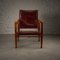 Red Leather Safari Chair by Kaare Klint for Rud. Rasmussen, Denmark, 1950s, Image 2