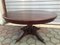 Tavolino da caffè rotondo in stile inglese in mogano su una gamba con estremità in ottone, anni '50, Immagine 4