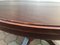 Large English Style Round Mahogany Coffee Table on One Leg with Brass Leg Ends, 1950s 22