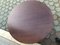 Großer runder einbeiniger Couchtisch aus Mahagoni im englischen Stil mit Beinenden aus Messing, 1950er 10
