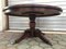 Large English Style Round Mahogany Coffee Table on One Leg with Brass Leg Ends, 1950s 20