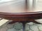 Large English Style Round Mahogany Coffee Table on One Leg with Brass Leg Ends, 1950s 17