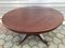 Large English Style Round Mahogany Coffee Table on One Leg with Brass Leg Ends, 1950s 27