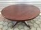 Large English Style Round Mahogany Coffee Table on One Leg with Brass Leg Ends, 1950s, Image 27