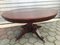Large English Style Round Mahogany Coffee Table on One Leg with Brass Leg Ends, 1950s 26