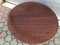 Large English Style Round Mahogany Coffee Table on One Leg with Brass Leg Ends, 1950s 5