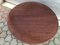 Large English Style Round Mahogany Coffee Table on One Leg with Brass Leg Ends, 1950s, Image 5