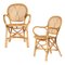 Wicker Bar Armchairs, Set of 2 1