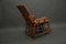 Silla plegable o sillón plegable de ratán, Francia, años 30, Imagen 7