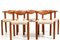 Teak Cow Horn Chairs from Dyrlund, 1970s, Set of 5 3