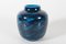 Blaue Jar Vase mit Fischmotiv von Nils Thorsson für Royal Copenhagen, Denmark, 1961 1