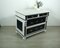 Antique Chest of Drawers in White and Night Blue with Carrara Marble Top, 1900s 2