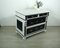 Antique Chest of Drawers in White and Night Blue with Carrara Marble Top, 1900s, Image 2