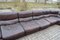 Brown Leather Living Room Set from Rolf Benz, 1977, Set of 9 3