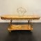 Vintage Hollywood Regency Marble and Decorative Brass Two-Tier Coffee Table, 1970s, Image 3