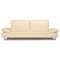 Rivoli 3-Seater Sofa and Pouf in Cream Leather from Koinor, Set of 2 14