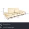 Rivoli 3-Seater Sofa and Pouf in Cream Leather from Koinor, Set of 2 2