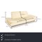 Rivoli 3-Seater Sofa and Pouf in Cream Leather from Koinor, Set of 2, Image 2