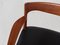Mid-Century Danish Chair with Armrests in Teak and New Skai by Arne Vodder for Vamo, 1960s 7