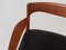 Mid-Century Danish Chair with Armrests in Teak and New Skai by Arne Vodder for Vamo, 1960s, Image 7