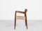 Mid-Century Model 57 Danish Chair in Teak and New Papercord by Niels Otto Møller, 1960s 3