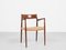 Mid-Century Model 57 Danish Chair in Teak and New Papercord by Niels Otto Møller, 1960s 1