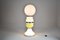 Lámpara de mesa italiana de cristal de Murano y cromo, años 70, Imagen 7