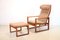 Model BM2254 Lounge Chair and Ottoman in Oak by Børge Mogensen for Fredericia, 1960s, Set of 2 6