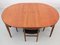 Mid-Century Modern Scandinavian Dining Table and Chairs in Teak attributed to Hans Olsen, 1960s, Set of 5 7