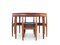 Mid-Century Modern Scandinavian Dining Table and Chairs in Teak attributed to Hans Olsen, 1960s, Set of 5 1