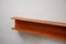 Large Floating Teak Wall Mounted Shelf attributed to Walter Wirtz for Wilhelm Renz, 1969, Image 6