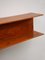 Large Floating Teak Wall Mounted Shelf attributed to Walter Wirtz for Wilhelm Renz, 1969, Image 3