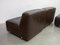 Modular Sofa in Brown Leather attributed to Durlet, 1970s, Set of 4 10