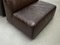 Modular Sofa in Brown Leather attributed to Durlet, 1970s, Set of 4 18