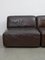 Modular Sofa in Brown Leather attributed to Durlet, 1970s, Set of 4, Image 4