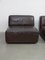 Modular Sofa in Brown Leather attributed to Durlet, 1970s, Set of 4, Image 6