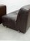 Modular Sofa in Brown Leather attributed to Durlet, 1970s, Set of 4 12