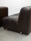 Modular Sofa in Brown Leather attributed to Durlet, 1970s, Set of 4 14