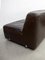 Modular Sofa in Brown Leather attributed to Durlet, 1970s, Set of 4 15