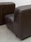 Modular Sofa in Brown Leather attributed to Durlet, 1970s, Set of 4 11