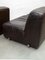 Modular Sofa in Brown Leather attributed to Durlet, 1970s, Set of 4 13