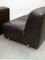 Modulares Sofa aus Braunem Leder von Durlet, 1970er, 4er Set 13