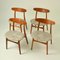 Oak Ch30 Dining Chairs attributed to Hans J. Wegner for Carl Hansen & Son, 1954, Set of 4, Image 3