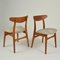 Oak Ch30 Dining Chairs attributed to Hans J. Wegner for Carl Hansen & Son, 1954, Set of 4 5