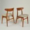 Sillas de comedor Ch30 de roble atribuidas a Hans J. Wegner para Carl Hansen & Son, 1954. Juego de 4, Imagen 5