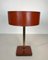 Desk Lamp in Red Leather and Brass in the style of Jacques Adnet, 1970s 4
