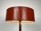 Desk Lamp in Red Leather and Brass in the style of Jacques Adnet, 1970s 6